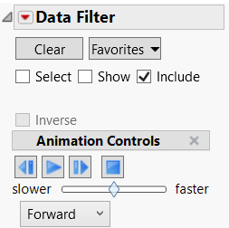 Animation Control Panel in the Data Filter and Local Data Filter