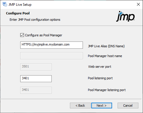 Configure the Pool Manager