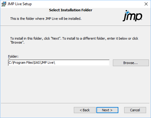 Specify Installation Folder