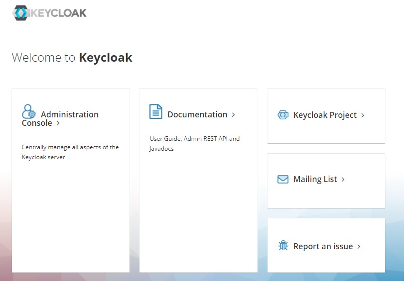 Keycloak Welcome Page