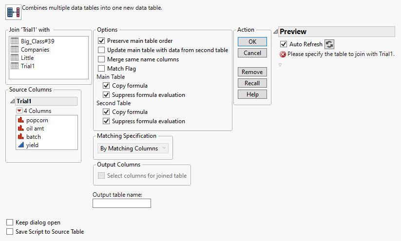 Completed Join Window