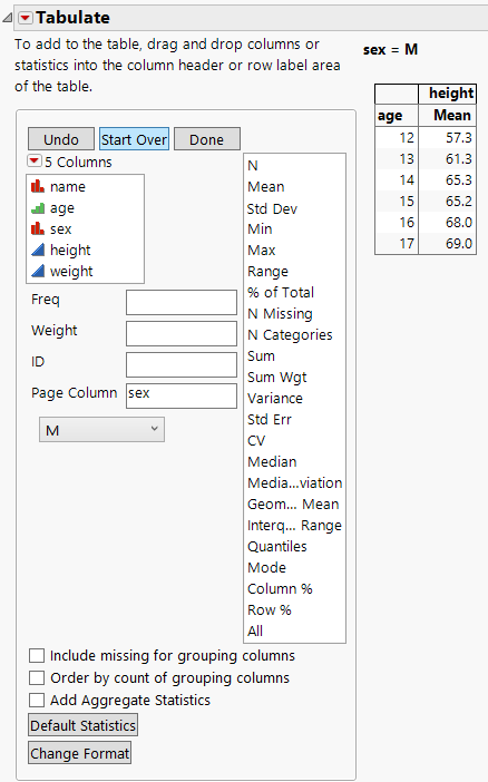 Using a Page Column
