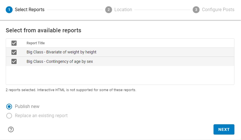 Select the Reports