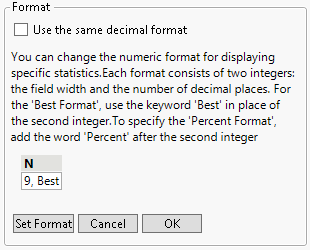 Changing Numeric Formats