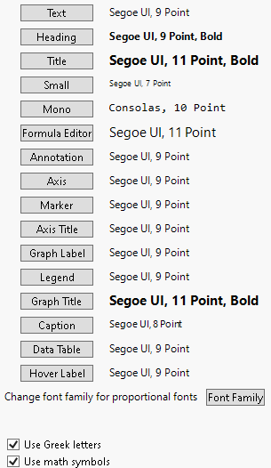 Fonts Preferences