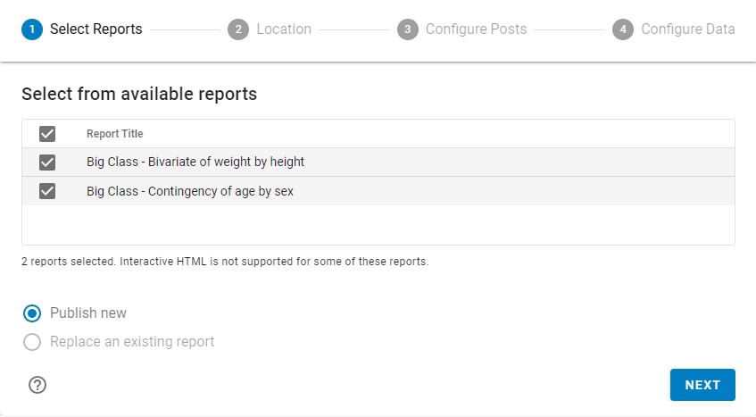 Select the Reports