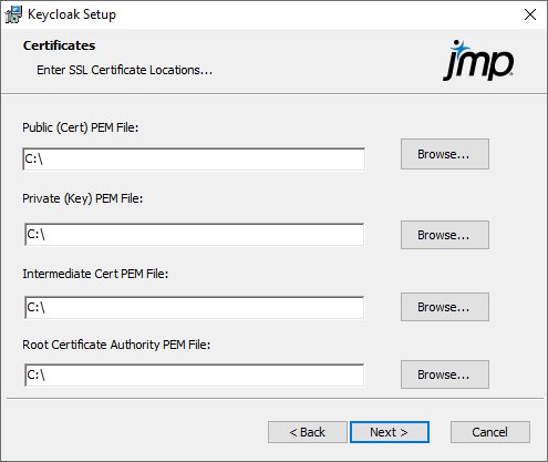 Specify Keycloak Certificates Specify Keycloak Certificates
