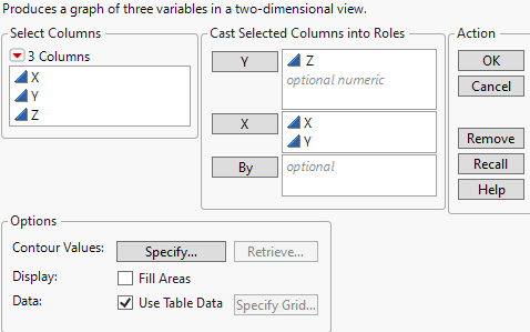 The Contour Plot Launch Window