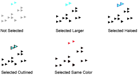 Examples of Highlighted Triangular Markers