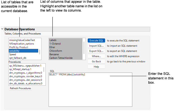 Reading All Variables from the Solubility Table Stored in an Excel File