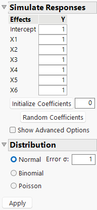 Simulate Responses Window