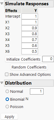 Completed Simulate Responses Window