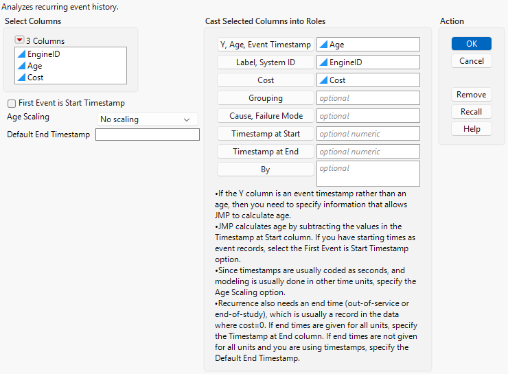 Recurrence Analysis Launch Window