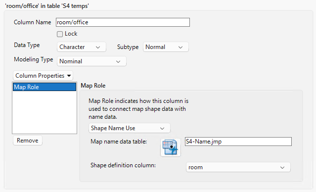 Shape Definition Column Example
