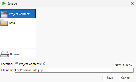 Save a Data Table to the Project Contents