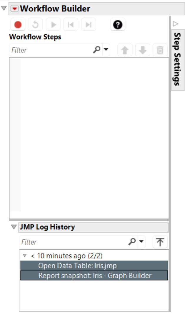 Selecting Steps in Workflow Builder