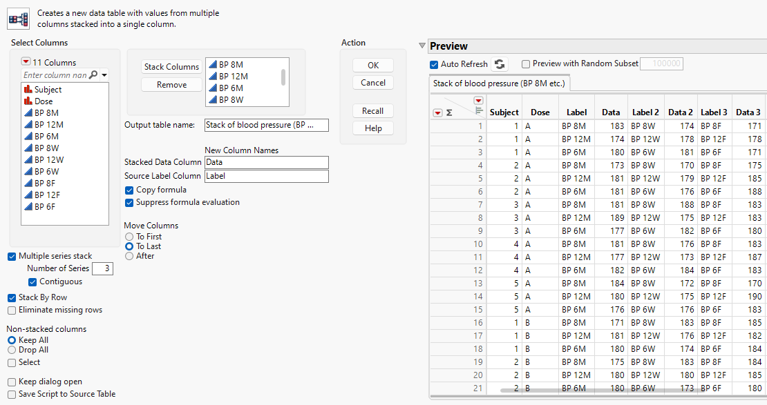 Completed Stack Window