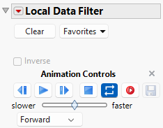 Animation Control Panel in the Data Filter and Local Data Filter