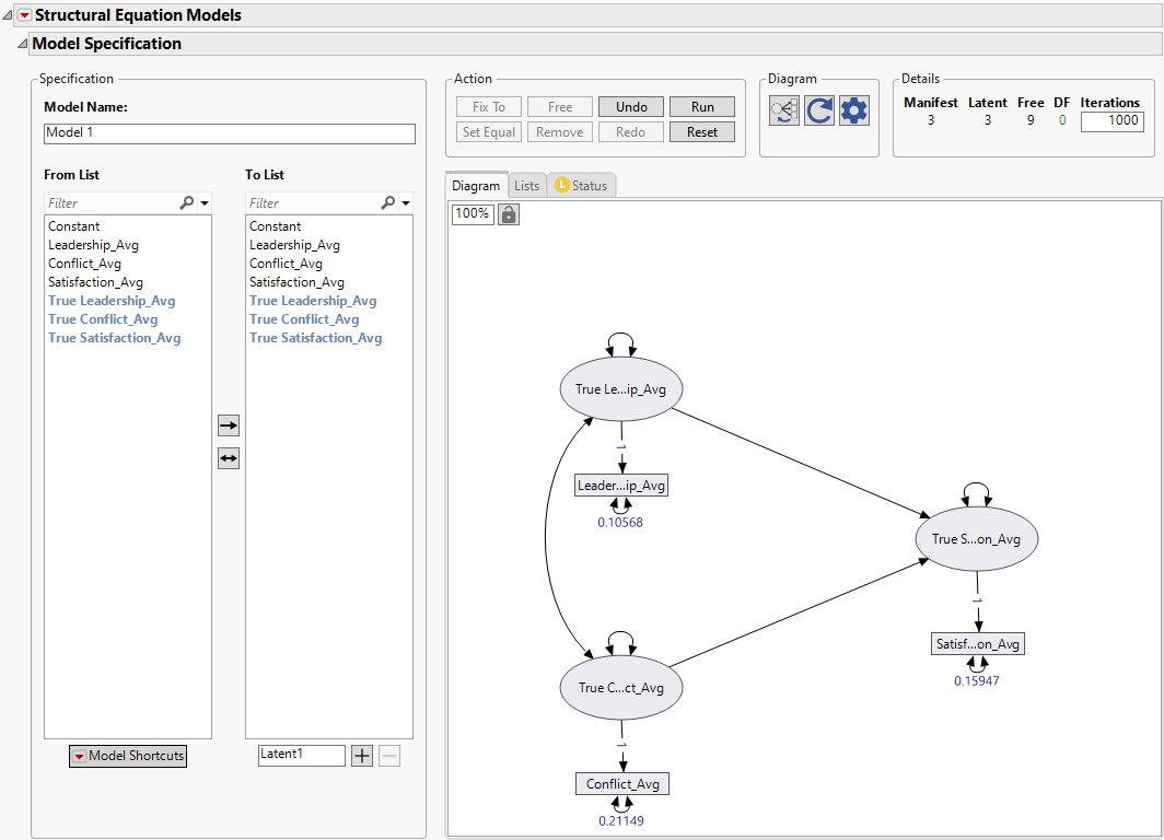 Measurement Error Model Specification