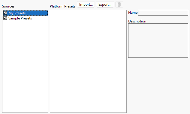 Platform Presets Preferences