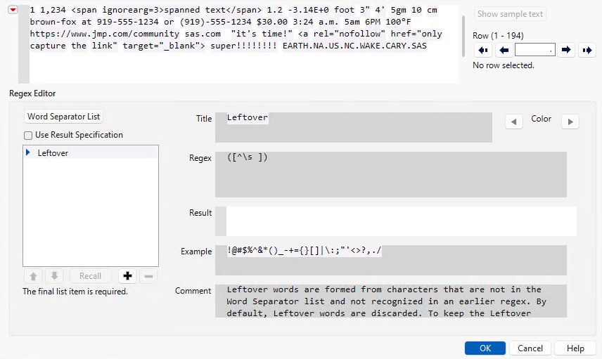 Regular Expressions Editor