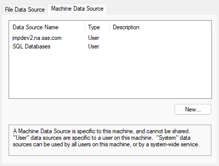 Select a Data Source (Windows)