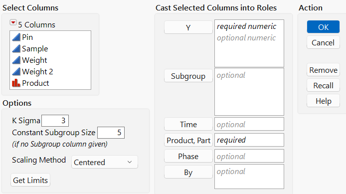 Launch Window for Short Run Control Charts
