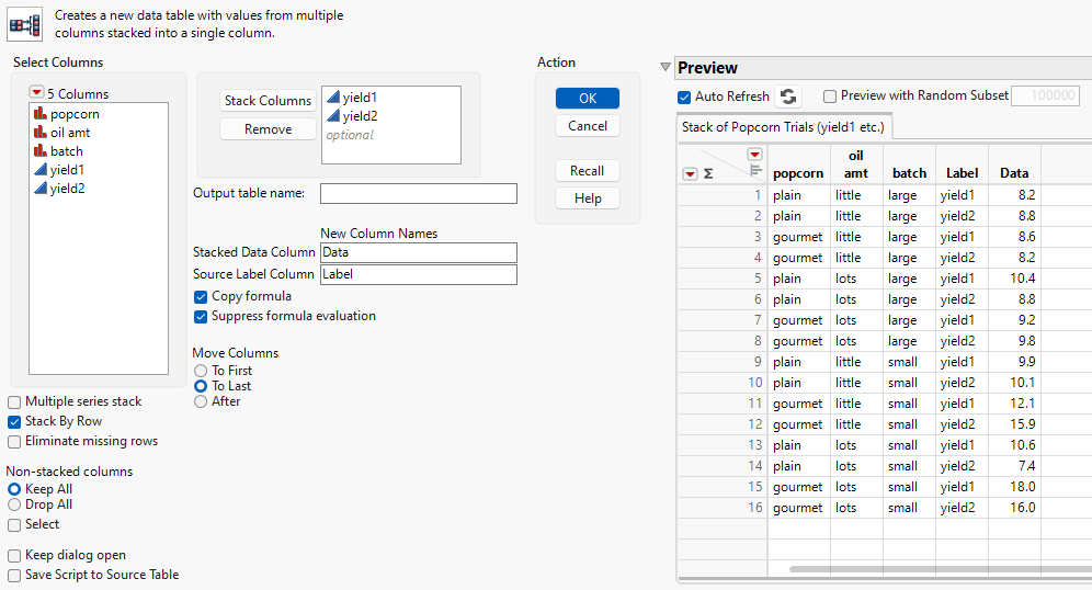 Completed Stacked Window