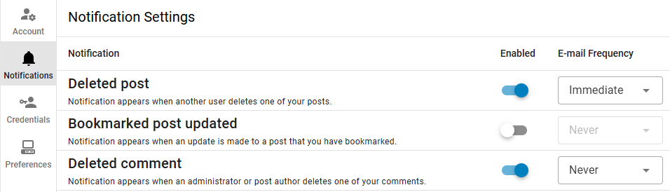 Notification Settings
