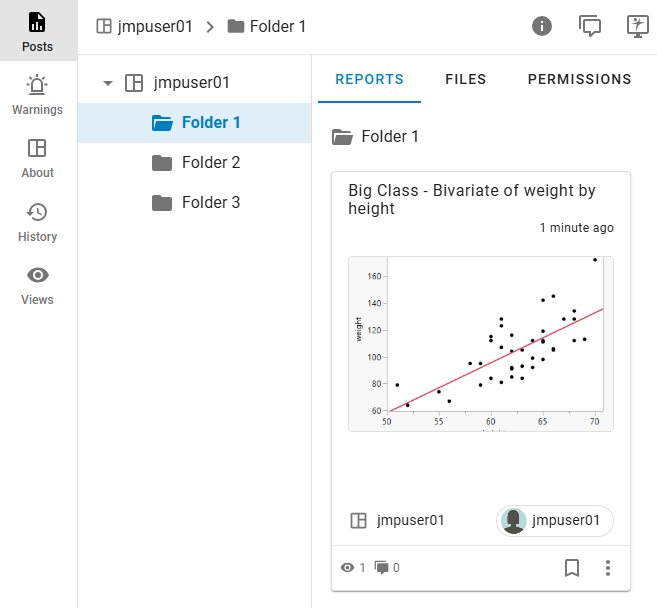 Report Summary in a Space and Folder (Grid Format)