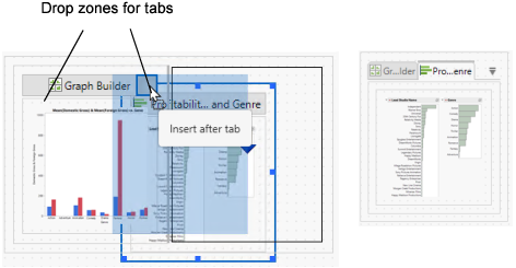 Working with Tabbed Reports in Dashboard Edit Mode