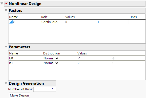 Nonlinear Design Window