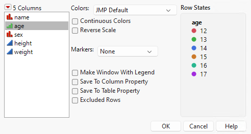 Color or Mark by Column