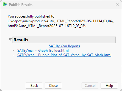 Index Page for Multiple Interactive HTML Reports