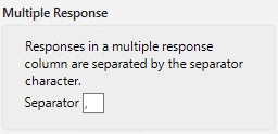 Multiple Response Configuration Window