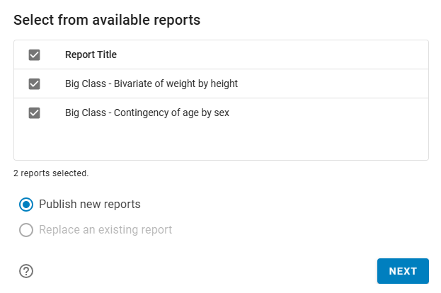 Select the Reports