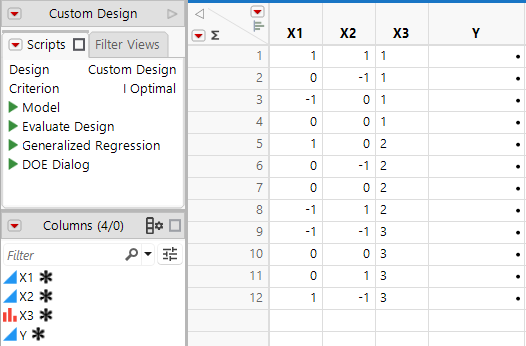 Design Table with Blocking Factor