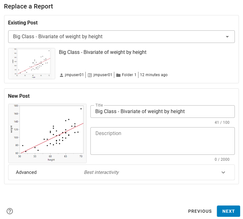 Select an Existing Post