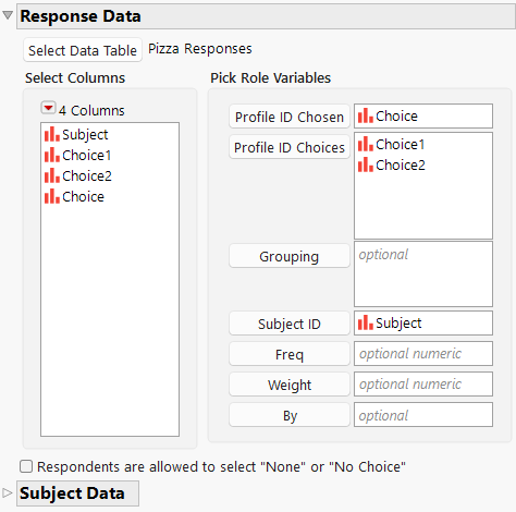 Response Data Window
