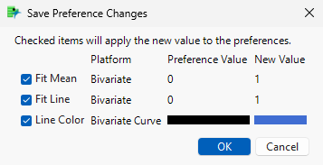 Save Preference Changes