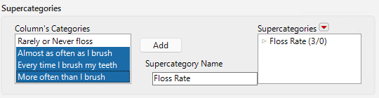 Example of a Supercategories Configuration