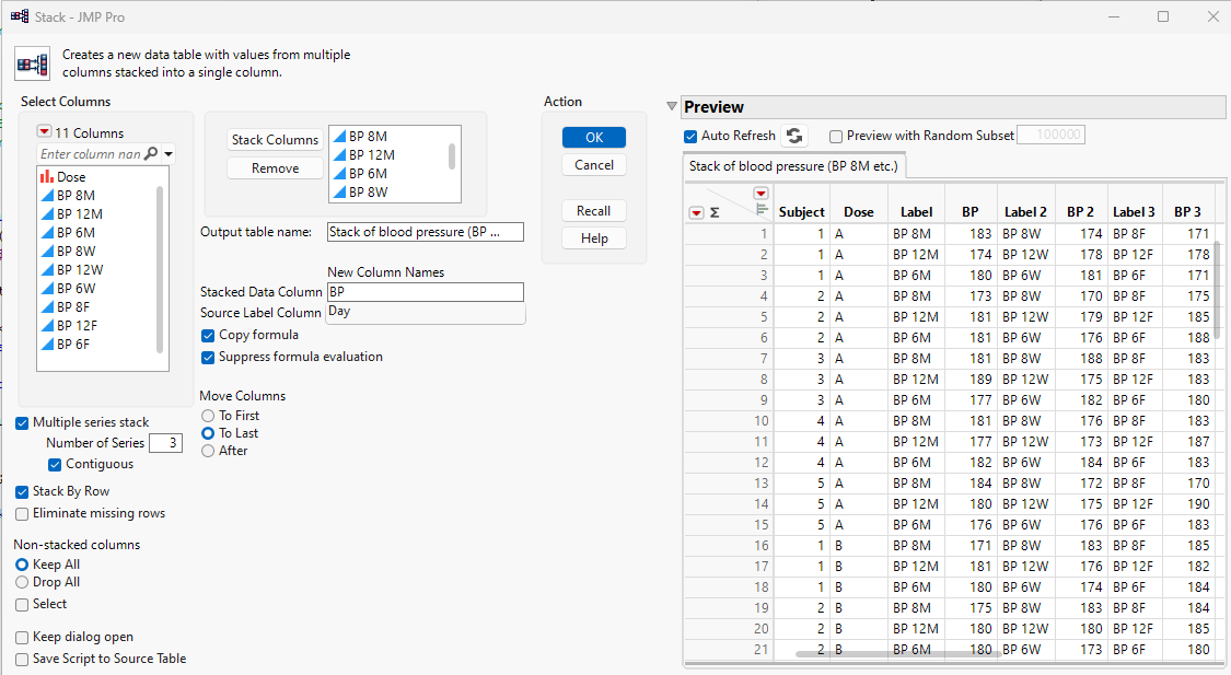 Completed Stack Window