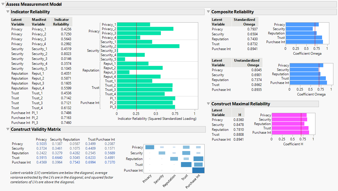 Assess Measurement Model Report for CFA Model