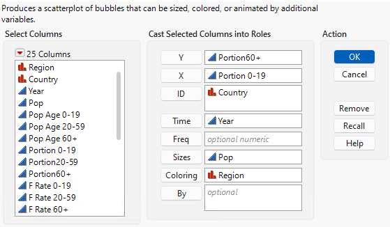 The Bubble Plot Launch Window