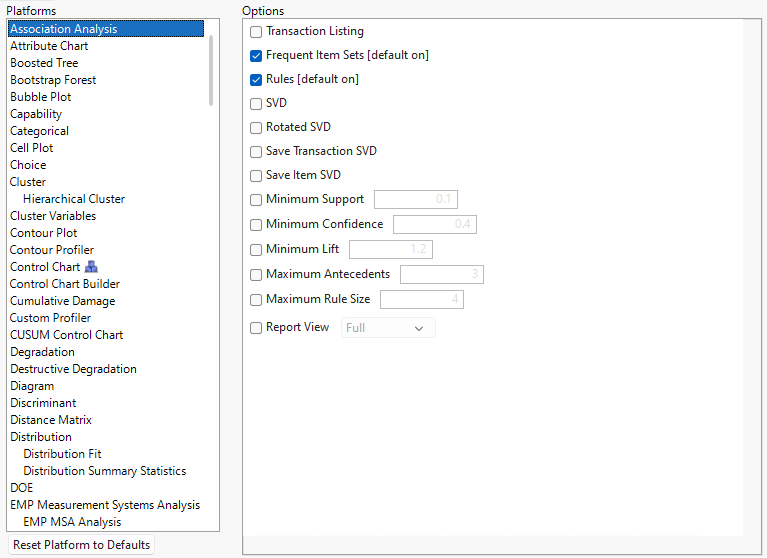 Platforms Preferences