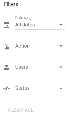 Filter Options in History