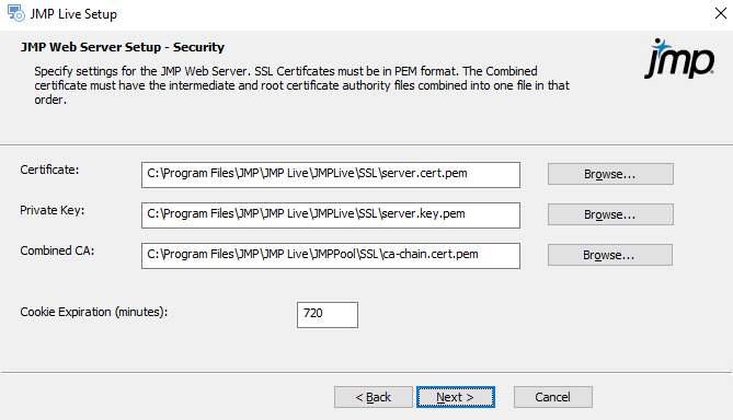 Specify SSL Certificates