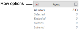 Example of a Rows Panel