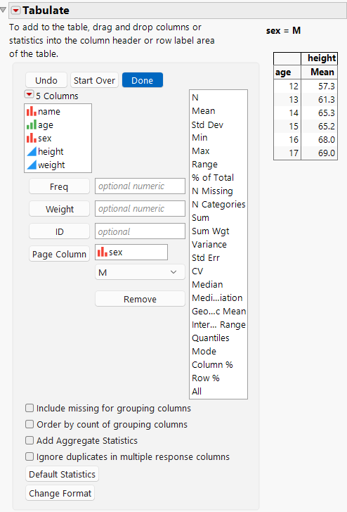 Using a Page Column