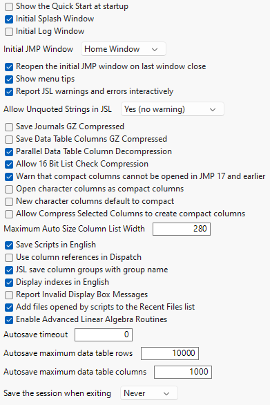 General Preferences